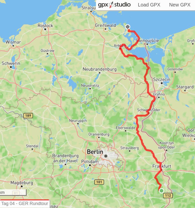 Streckenverlauf Tag 4